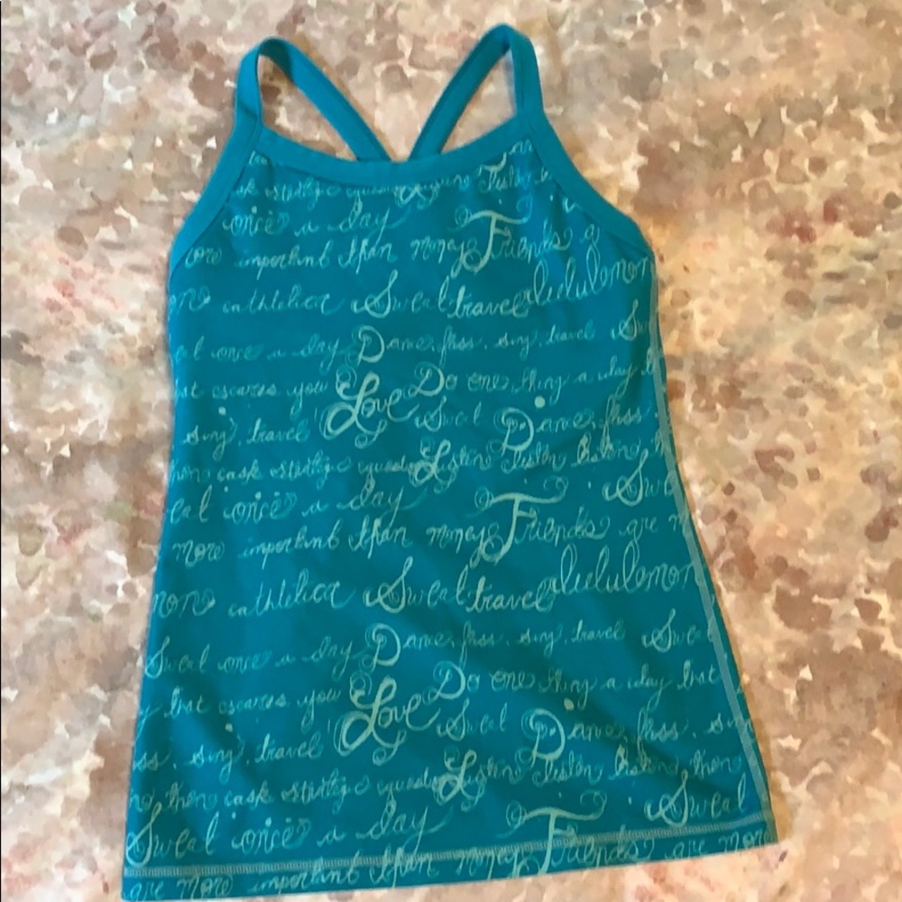 Lululemon tank of shelf bra size 6